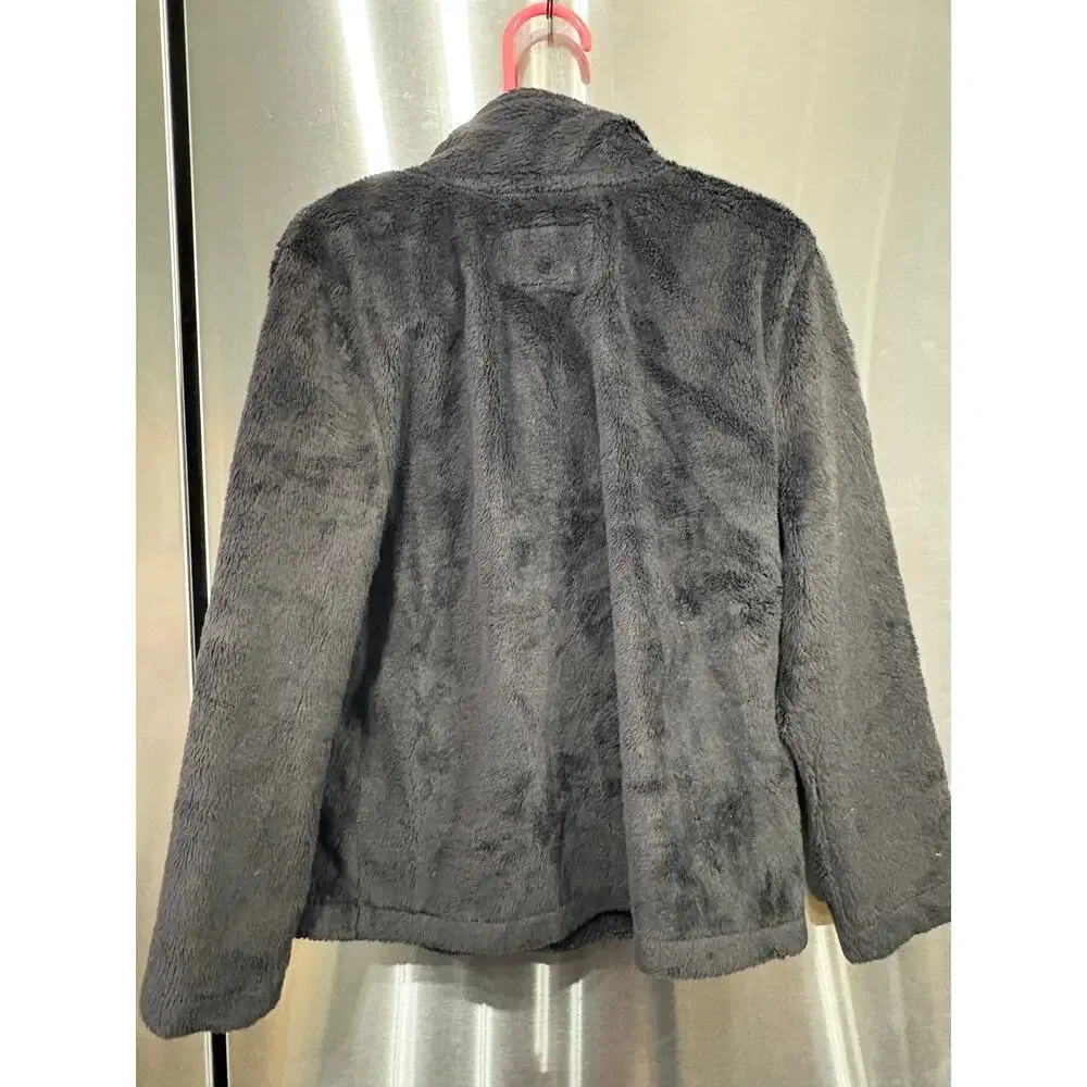 Black Fuzzy Jacket - The Children's Place - S (5/6)